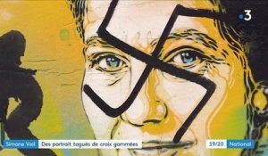 Simone Veil : des portraits tagués de croix gammées