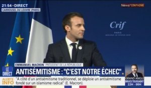 Macron sur l'antisémitisme: "Nous ne gagnerons pas ce combat en un jour mais ne nous nous habituerons jamais"