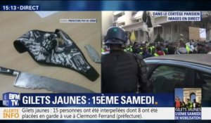 Gilets jaunes: quinze personnes interpellées à Clermont-Ferrand, des armes saisies par la police