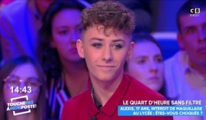 Alexis interdit de maquillage au lycée, il témoigne dans TPMP !