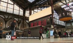 SNCF : des bénéfices divisés par 10