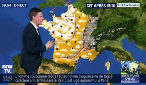 Une perturbation pluvieuse traverse la France ce samedi, mais les températures restent douces