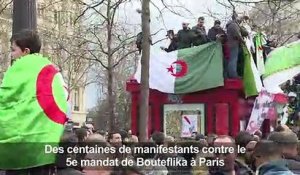 Manifestation à Paris contre un 5e mandat de Bouteflika