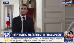 Emmanuel Macron évoque l'Europe à la télévision italienne