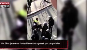 Un Gilet jaune en fauteuil roulant agressé par un policier (vidéo)