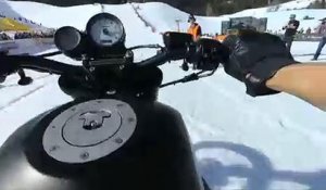 Des Harley-Davidson à l'assaut de sommets enneigés