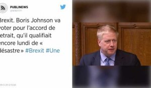 Brexit. Boris Johnson va voter pour l’accord de retrait, qu’il qualifiait encore lundi de « désastre »