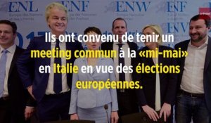 Européennes : Le Pen et Salvini feront meeting commun à la mi-mai