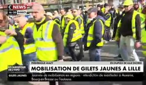 Gilets Jaunes - Nouvelles violences contre des équipes de télé : Des journalistes de CNews se font éjecter en direct du cortège à Lille