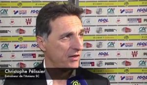 Apres le match Christophe Pélissier - Amiens SC - ASSE
