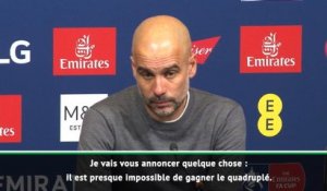 FA Cup - Guardiola : "Il est presque impossible de gagner le quadruplé"