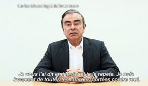 Ghosn se dit "innocent" dans une vidéo diffusée par ses avocats