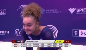 Euro de gymnastique : Coline Devillard médaille d'argent au saut