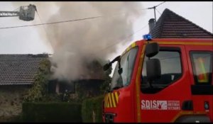 Incendie dans une maison à Bourbach-le-Bas