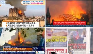 L'incendie à Notre-Dame en mondiovison sur toutes les chaines de télévision