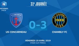 J31 : US CONCARNEAU - CHAMBLY FC (0-3), le résumé