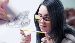 Billie Eilish Talks Her Love for Anime While Drawing Her Self-Portrait