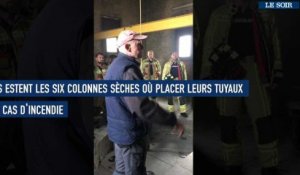 Les pompiers visitent les cathédrales Saint-Michel-et-Gudule