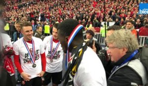 Coupe de France : la joie des supporters et des joueurs du Stade Rennais