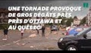 Dans la banlieue d'Ottawa et au Québec  une tornade fait des ravages en pleine ville