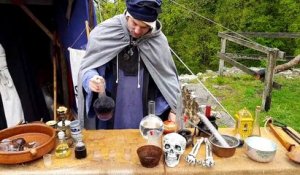Leymen :  Chevaliers, archers et danseurs à la fête médiévale du Landskron