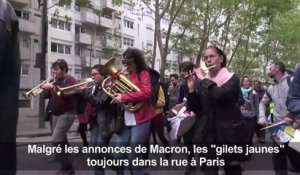Paris: les "gilets jaunes" manifestent pour l'acte 24