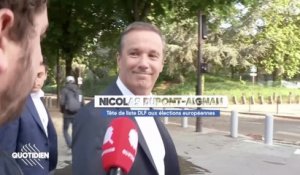 Nicolas Dupont-Aignan met un gros vent à un journaliste (Quotidien) - ZAPPING TÉLÉ DU 30/04/2019