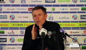 Thierry Laurey : "Avant on tremblait en battant Laval, aujourd'hui on est déçu en faisant match nul contre Marseille, gardons les pieds sur terre"