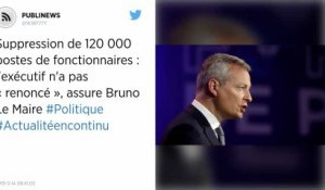 Suppression de 120 000 postes de fonctionnaires : l'exécutif n'a pas « renoncé », assure Bruno Le Maire