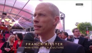 Le ministre de la culture F. Riester assiste à son 1er festival - Cérémonie d'ouverture Cannes 2019