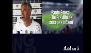 Paulo Sousa : "Nico De Préville ne jouera pas à Caen "