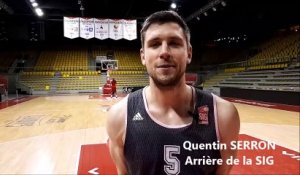 Basket-ball : Quentin Serron (SIG) s'exprime avant les play-offs