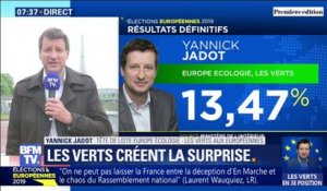 Yannick Jadot sur sa 3e place: "Nous avons porté un projet, des solutions (...) Ça a été la recette"