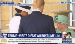 Donald Trump et son épouse sont reçus par la reine Elizabeth II