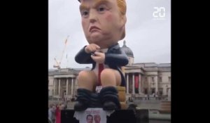 Une foule de Londoniens se moquent de Trump en pleine visite d'Etat