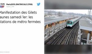 Des métros fermés à Paris en raison des gilets jaunes