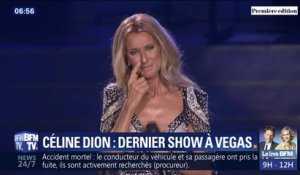 Céline Dion très émue lors de son dernier concert à Las Vegas