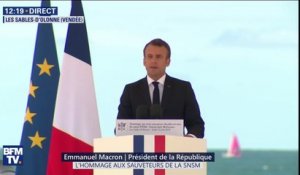 "Soyez fiers." Emmanuel Macron s'adresse aux proches des 3 sauveteurs de la SNSM morts aux Sables d'Olonne