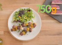 Recette de brochettes de Magret de Canard aux pêches et romarin - 750g