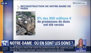 Seulement 9% des promesses de dons ont été honorées pour la restauration de Notre-Dame
