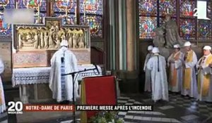 La première messe  à Notre Dame de Paris après l'incendie