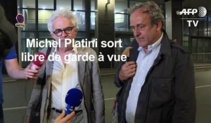 Michel Platini sort libre de garde à vue