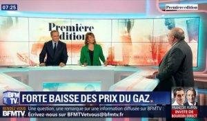 Forte baisse des prix du gaz