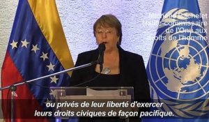Au Venezuela, Bachelet appelle à "libérer" les opposants