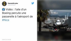Un Boeing s’encastre dans une passerelle à l’aéroport de Nice
