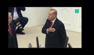 Les images du serment d&#39;Erdogan qui débute un mandat de cinq ans avec les pleins pouvoirs