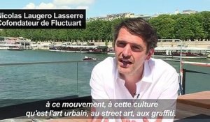 Avec "Fluctuart", le street art s'amarre sur la Seine