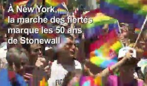 50 ans après Stonewall, Gay Pride géante à New York contre la montée des extrêmes