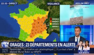 Orages: 23 départements en vigilance orange