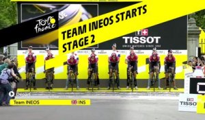 Départ du Team Ineos / Team Ineos Starts - Étape 2 / Stage 2 - Tour de France 2019